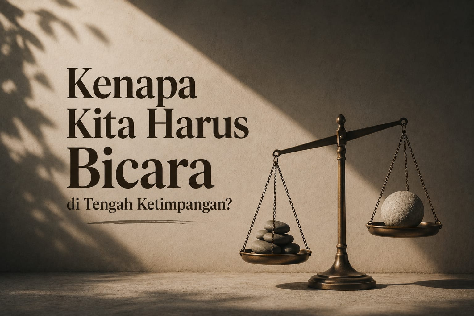 Kenapa kita harus bicara ditengah ketimpangan?