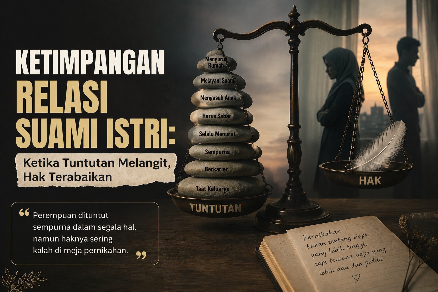 Ketimpangan Relasi Suami Istri:Ketika Tuntutan Melangit,Hak Terabaikan