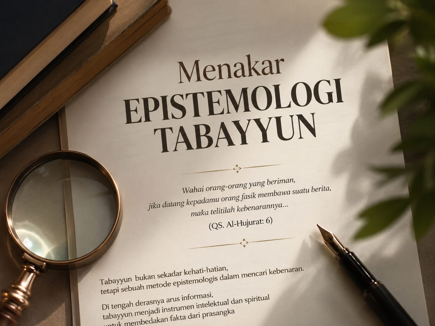 Menakar Epistemologi Tabayyun: Melembagakan Budaya Verifikasi di Era Post-Truth