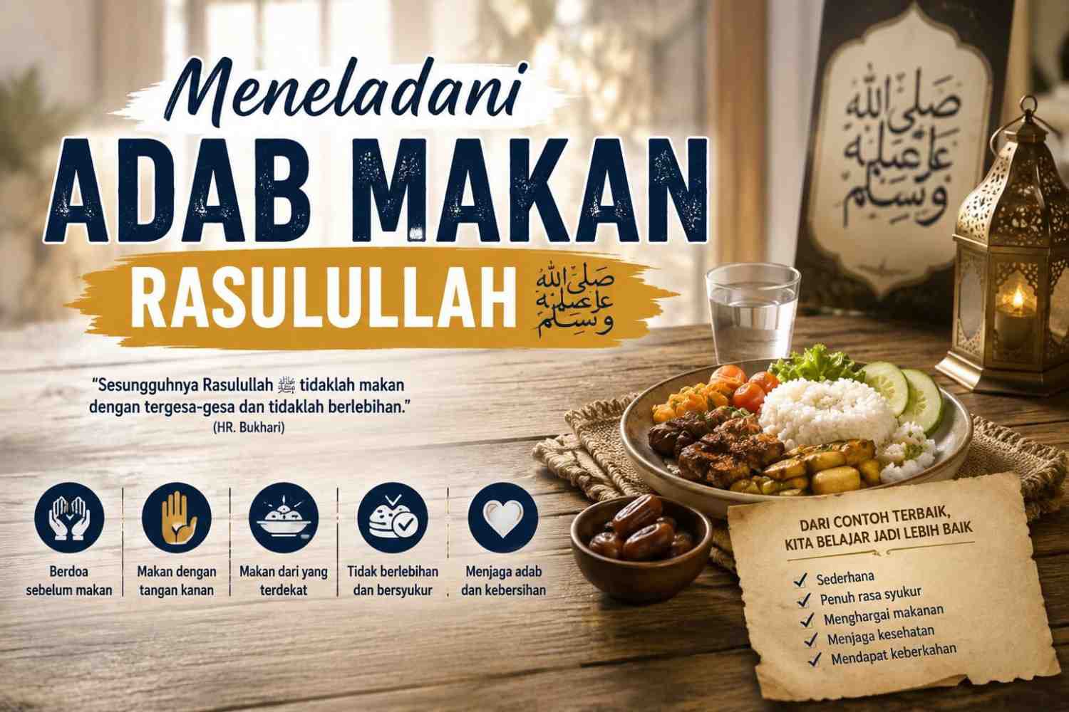 Meneladani Adab Makan Rasulullah ﷺ